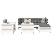 vidaXL 7-piece lounge set solid pinewood white