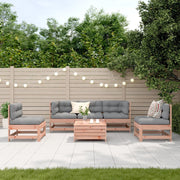 vidaXL 6-delige Loungeset met kussens massief douglashout