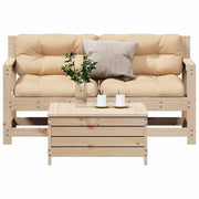 vidaXL 3-Piece Lounge Set with Cushions Solid Pinewood