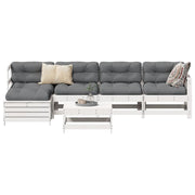 vidaXL 6-Piece Lounge Set Solid Pinewood White