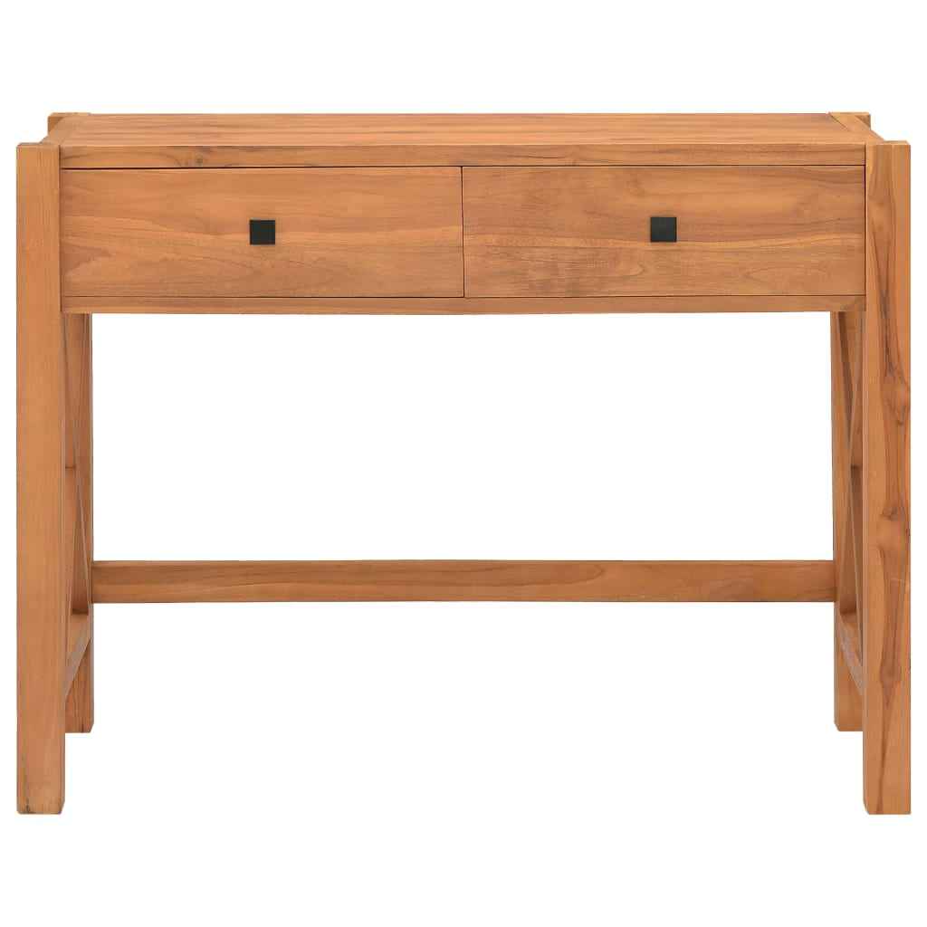 vidaXL Bureau met 2 lades 100x40x75 cm teakhout