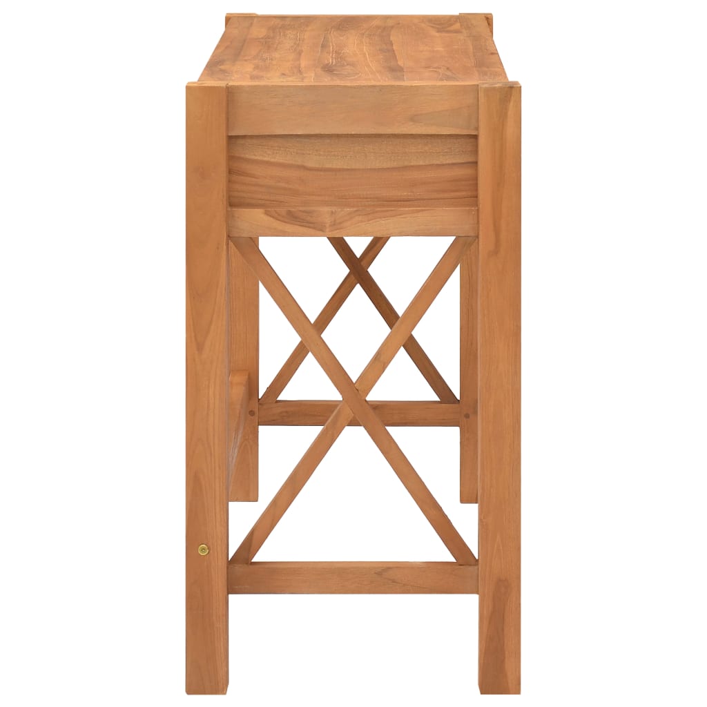 vidaXL Bureau met 2 lades 100x40x75 cm teakhout