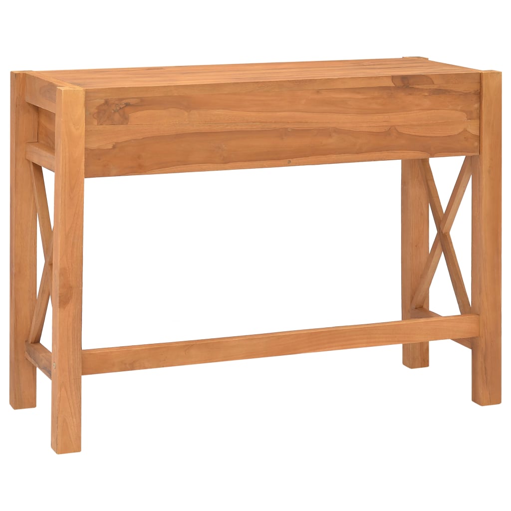 vidaXL Bureau met 2 lades 100x40x75 cm teakhout