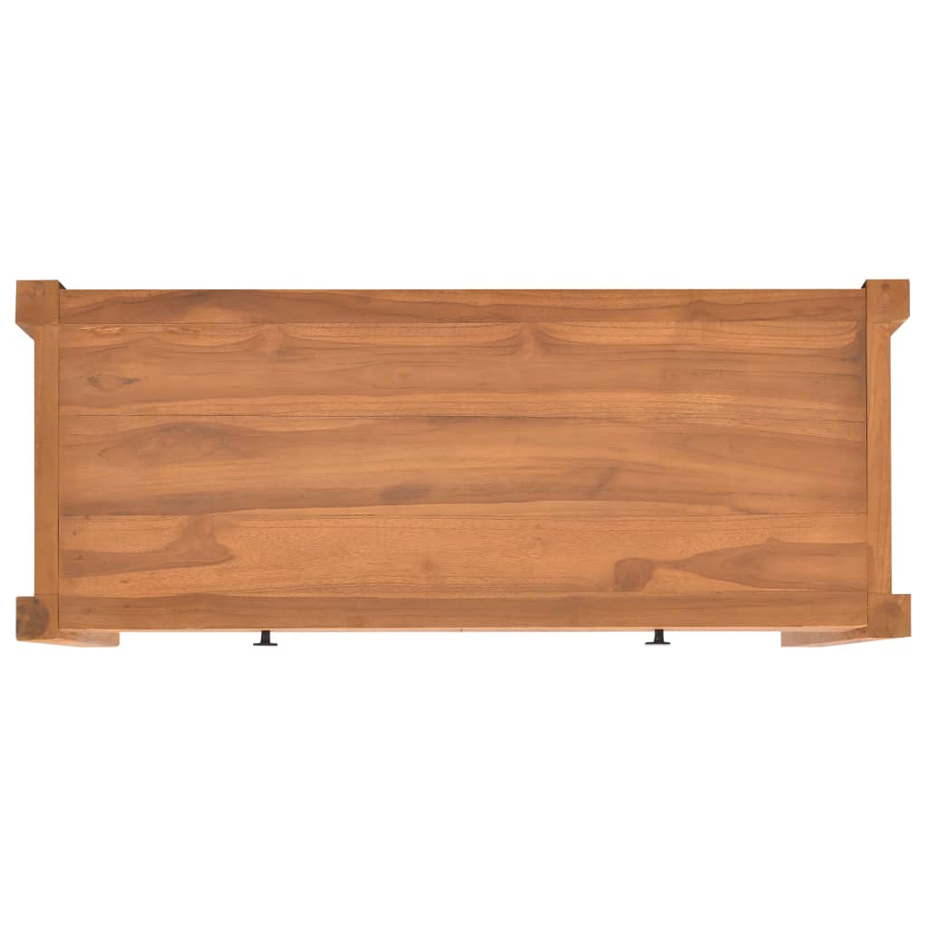 vidaXL Bureau met 2 lades 100x40x75 cm teakhout
