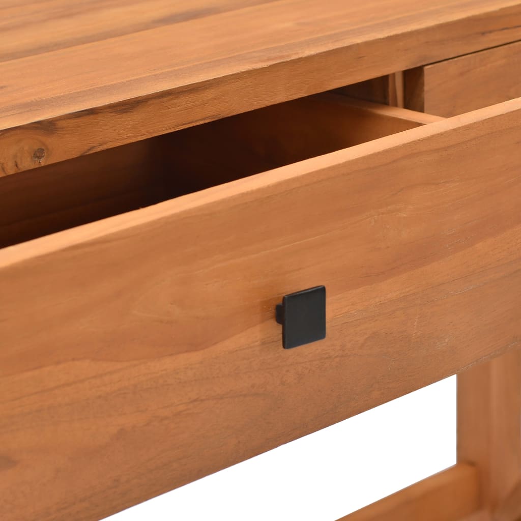 vidaXL Bureau met 2 lades 100x40x75 cm teakhout