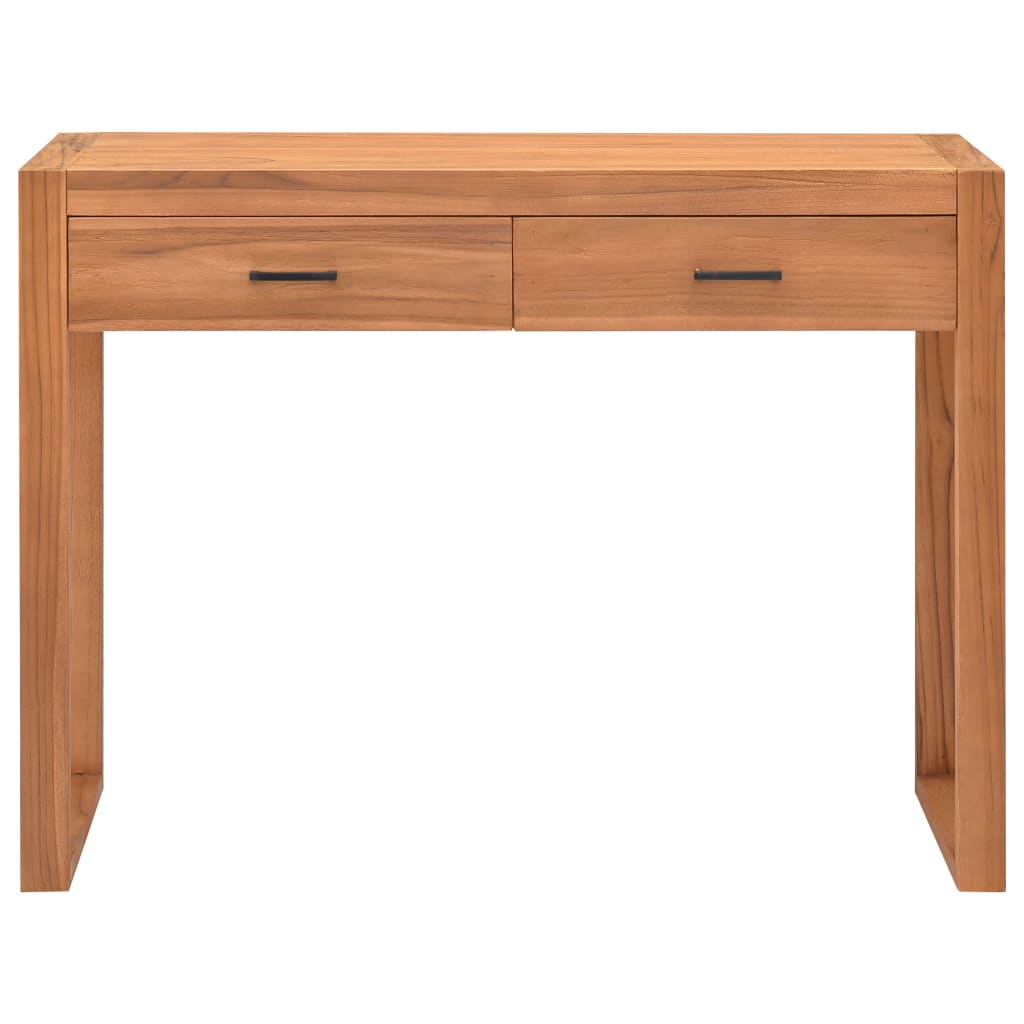 vidaXL Bureau met 2 lades 100x40x75 cm teakhout