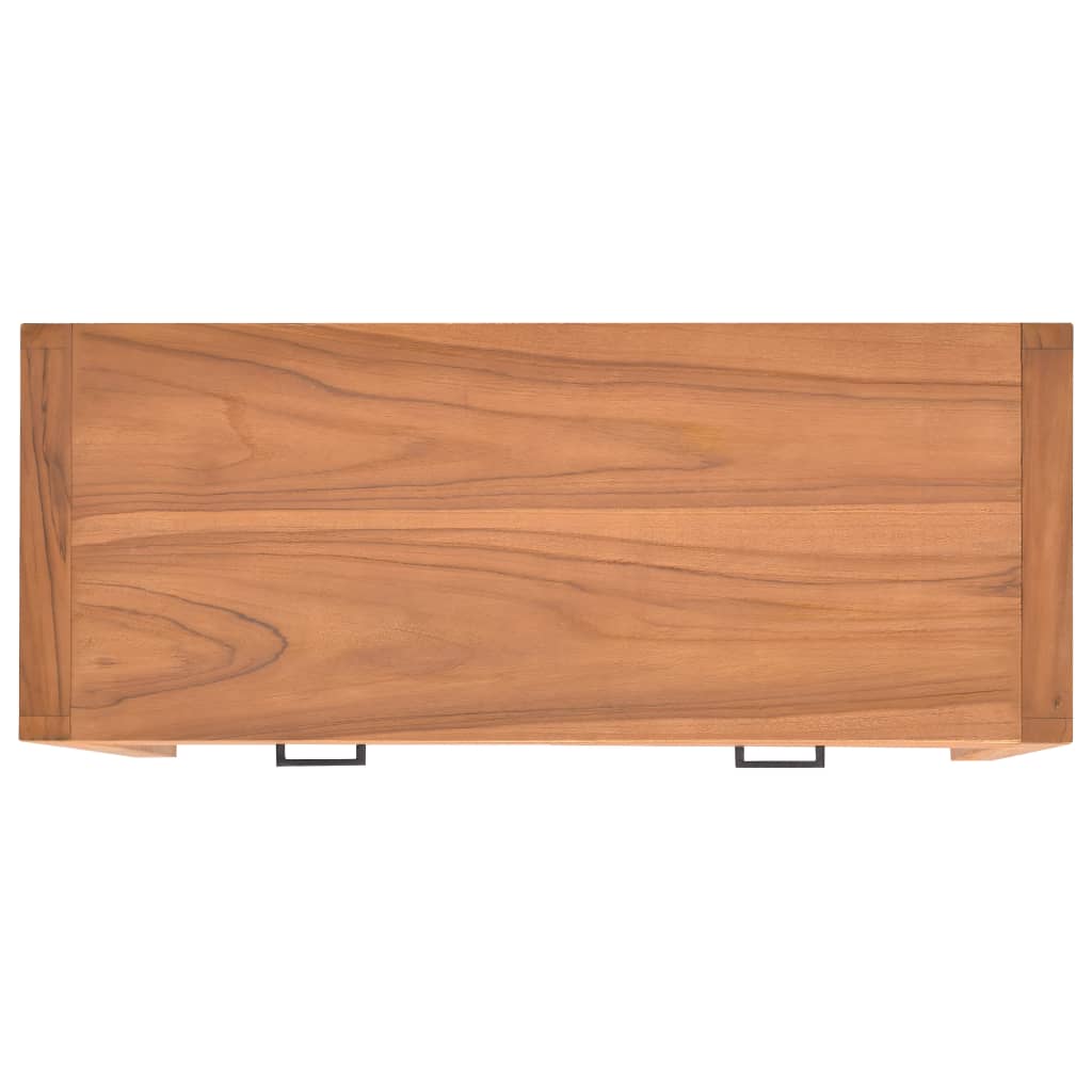vidaXL Bureau met 2 lades 100x40x75 cm teakhout