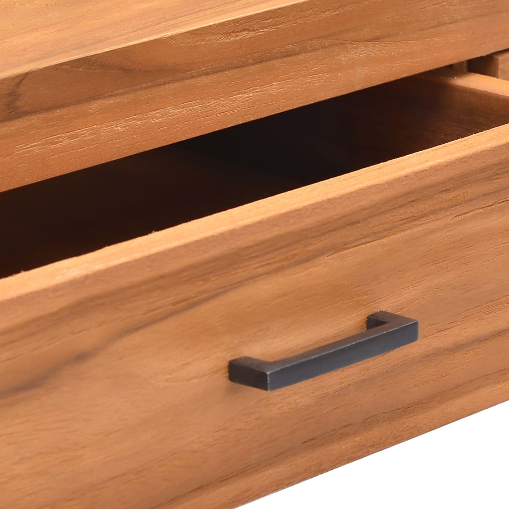 vidaXL Bureau met 2 lades 100x40x75 cm teakhout