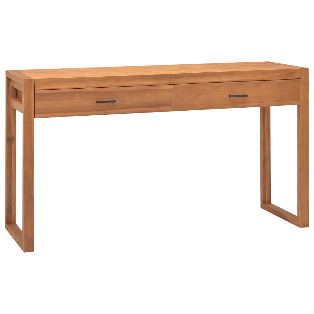 vidaXL Bureau met 2 lades 100x40x75 cm teakhout