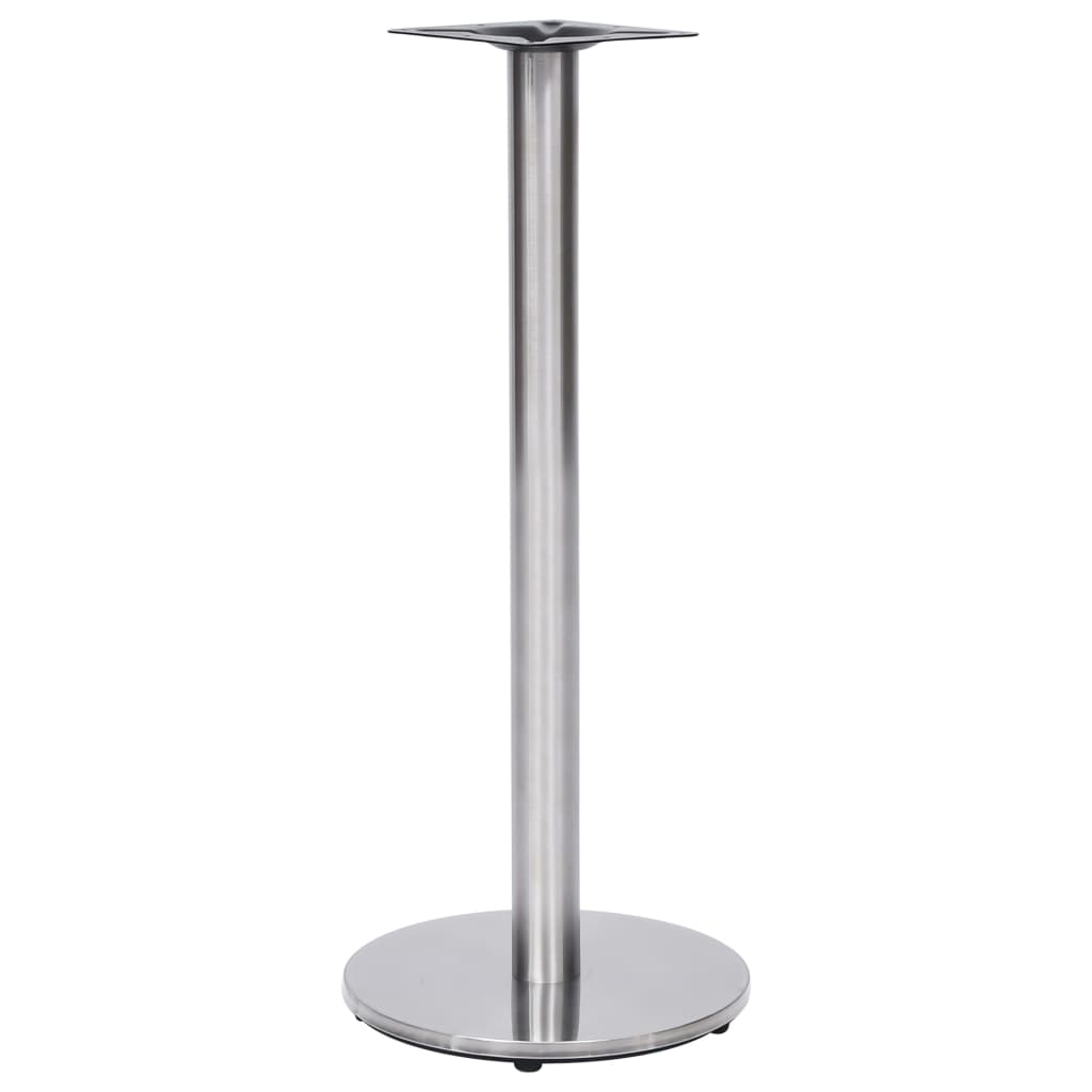 vidaXL Bistrotafelpoot Ø45x72 cm roestvrij staal zilverkleurig