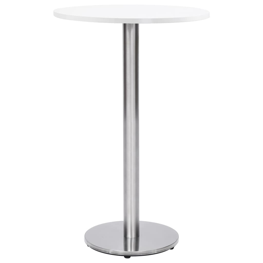 vidaXL Bistrotafelpoot Ø45x72 cm roestvrij staal zilverkleurig