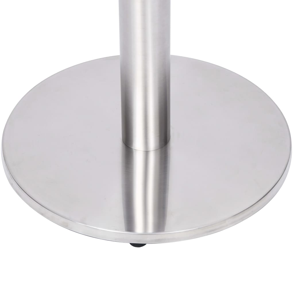 vidaXL Bistrotafelpoot Ø45x72 cm roestvrij staal zilverkleurig