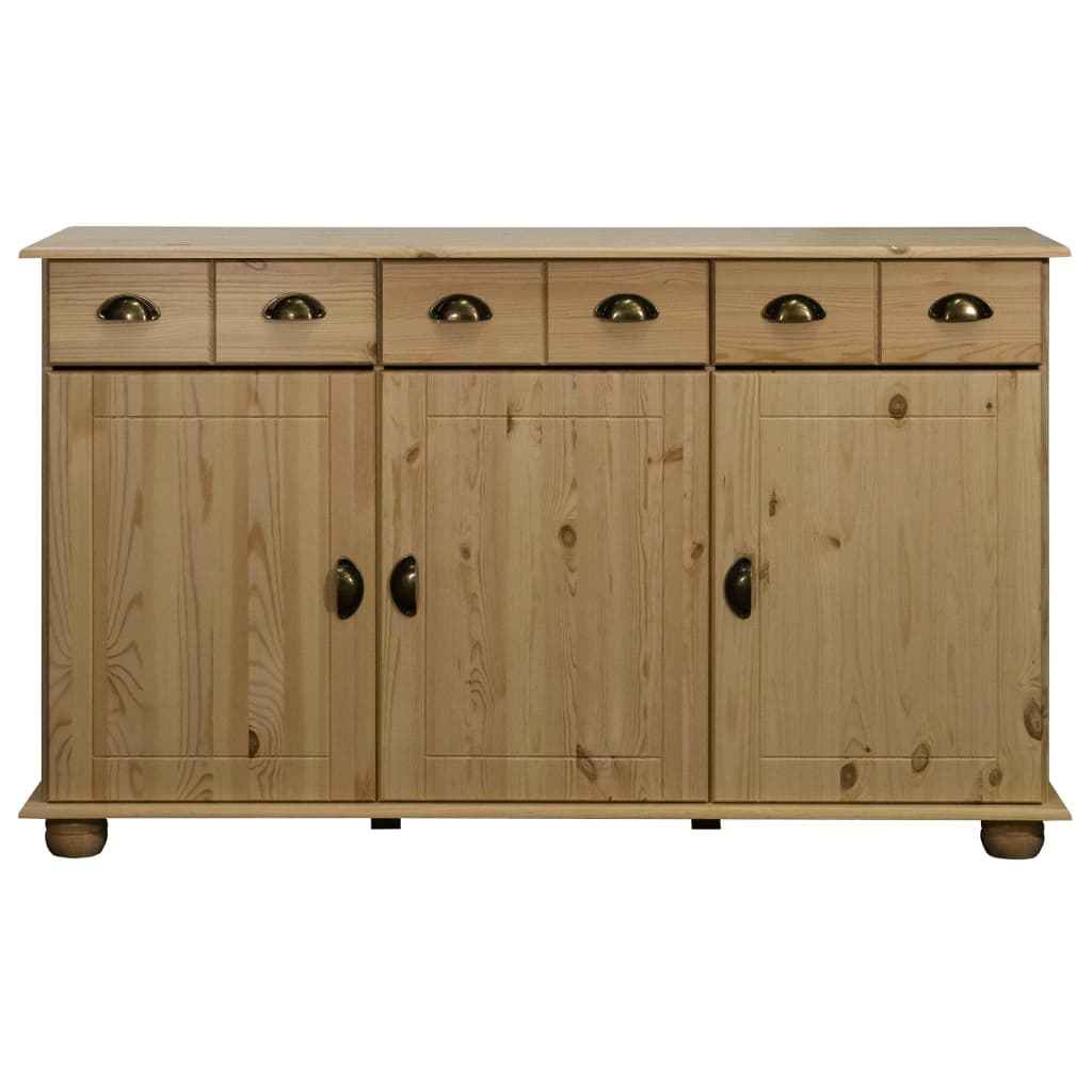 vidaXL Dressoir 134x39x79,5 cm massief grenenhout