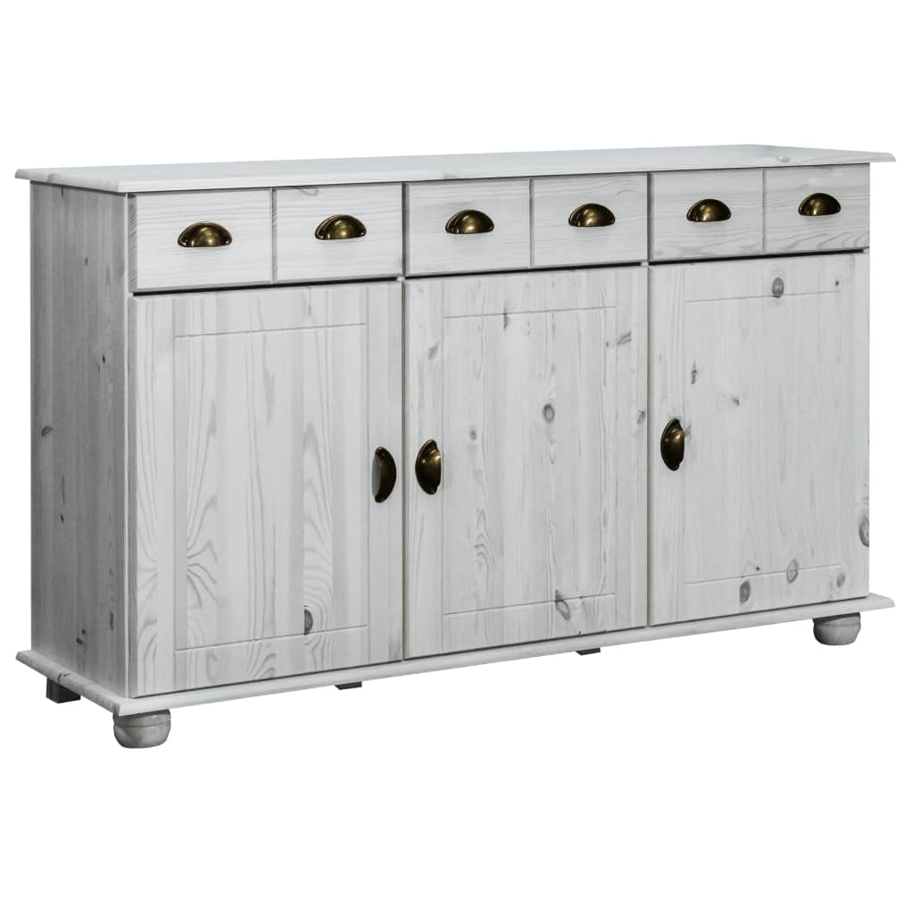 vidaXL Dressoir 134x39x79,5 cm massief grenenhout