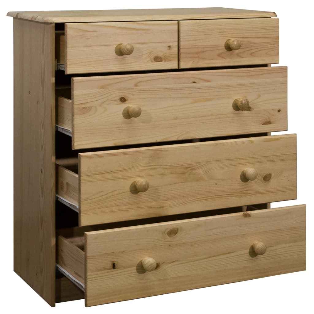 vidaXL Ladekast 75x35x80,5 cm massief grenenhout