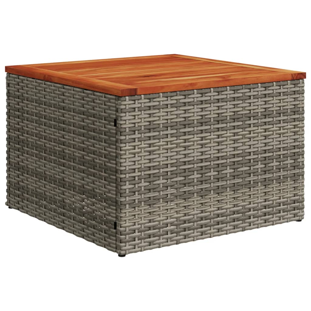 vidaXL 8-delige tuinbankset met kussens, grijs polyrotan