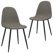 vidaXL Eetkamerstoelen 2 st 45x53,5x83 cm kunstleer donkergrijs