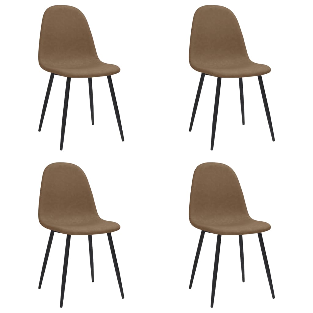 vidaXL Eetkamerstoelen 2 st 45x53,5x83 cm kunstleer donkergrijs