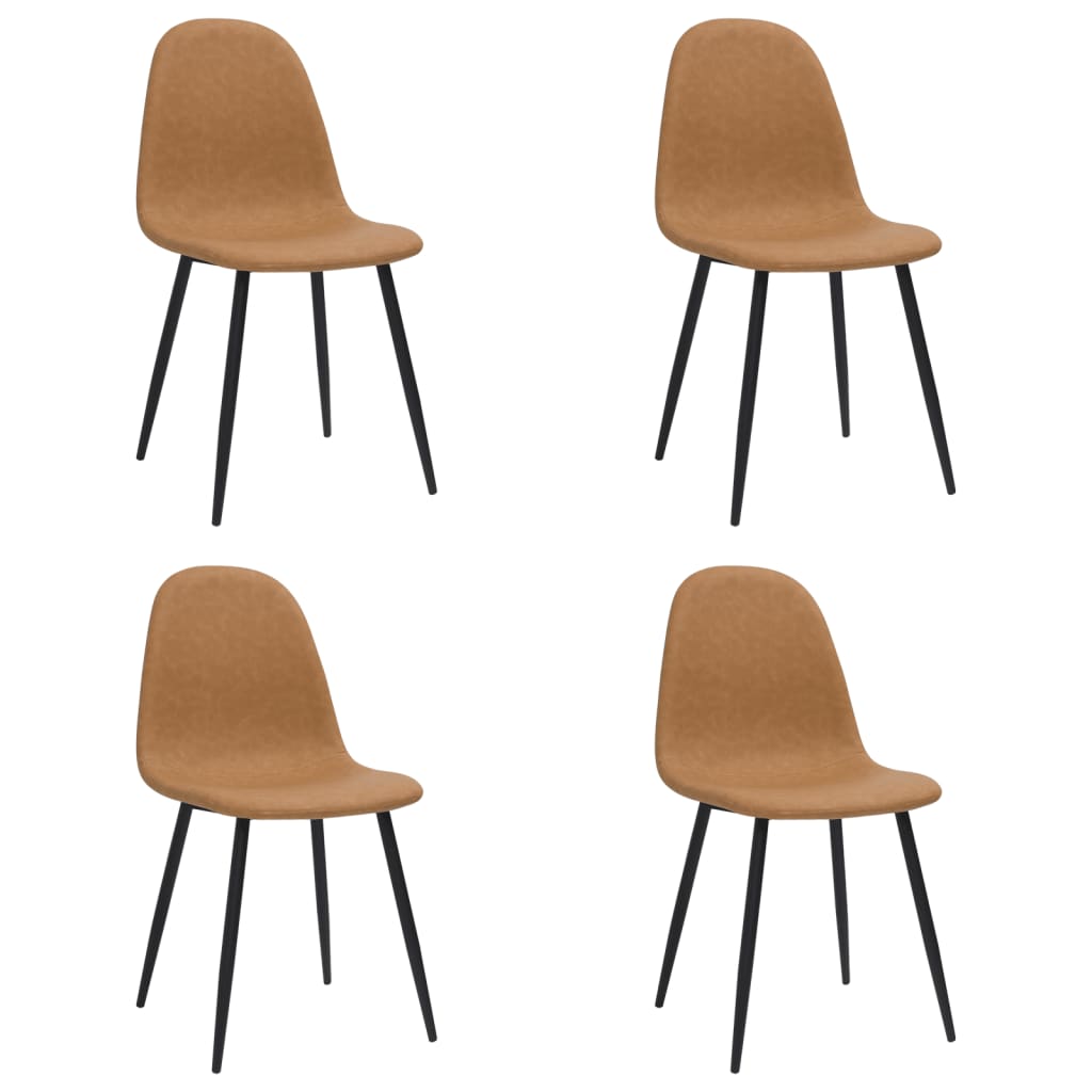 vidaXL Eetkamerstoelen 2 st 45x53,5x83 cm kunstleer donkergrijs