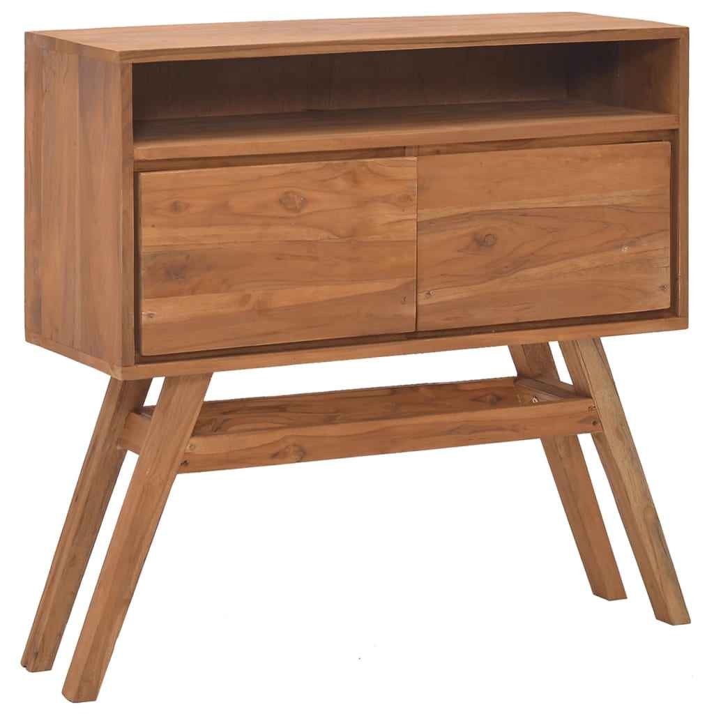 vidaXL Wandtafel 80x30x80 cm massief teakhout