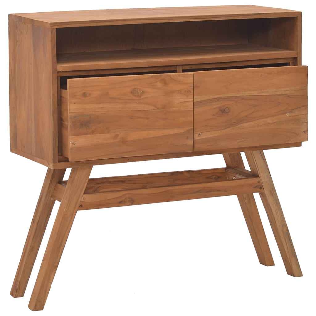 vidaXL Wandtafel 80x30x80 cm massief teakhout