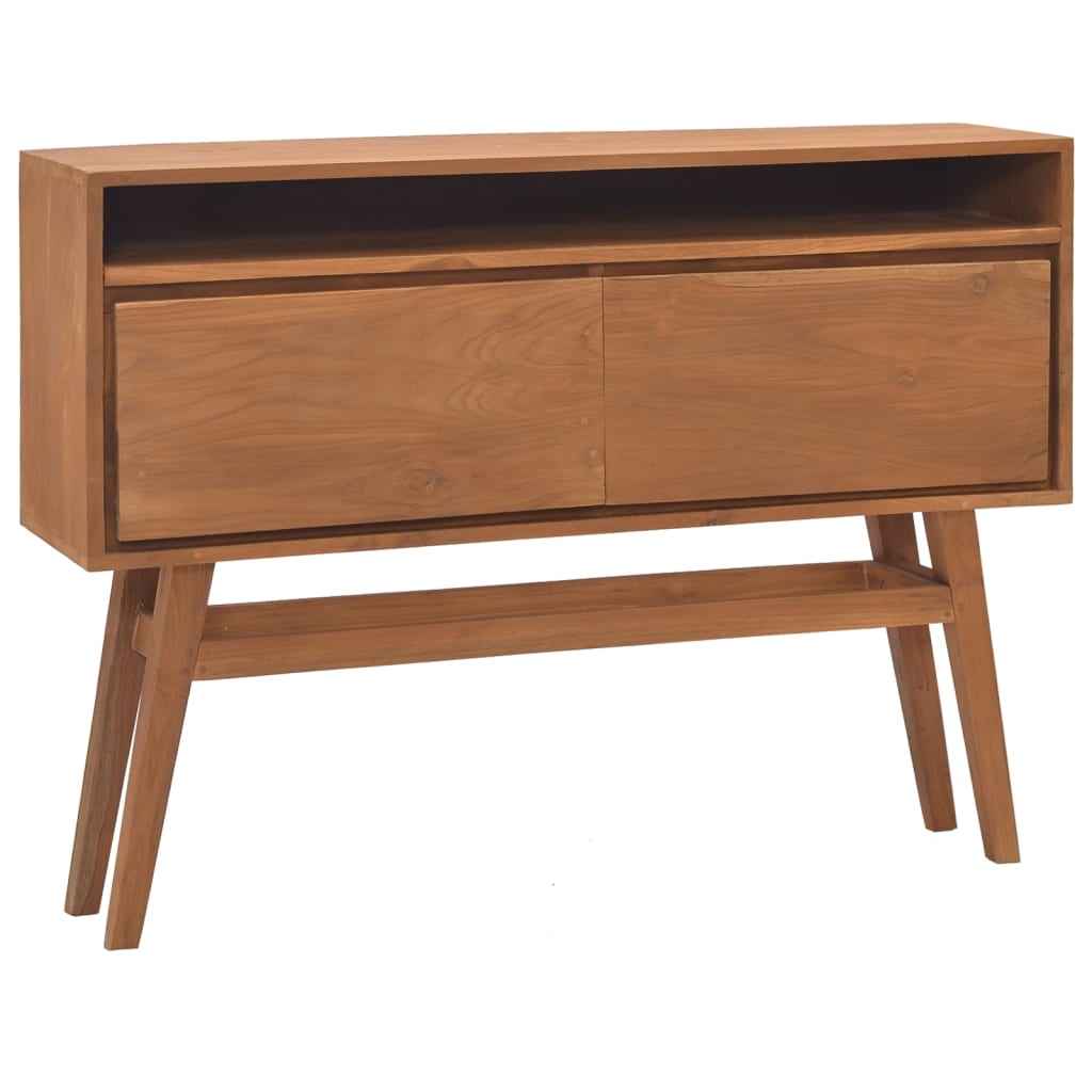 vidaXL Wandtafel 80x30x80 cm massief teakhout