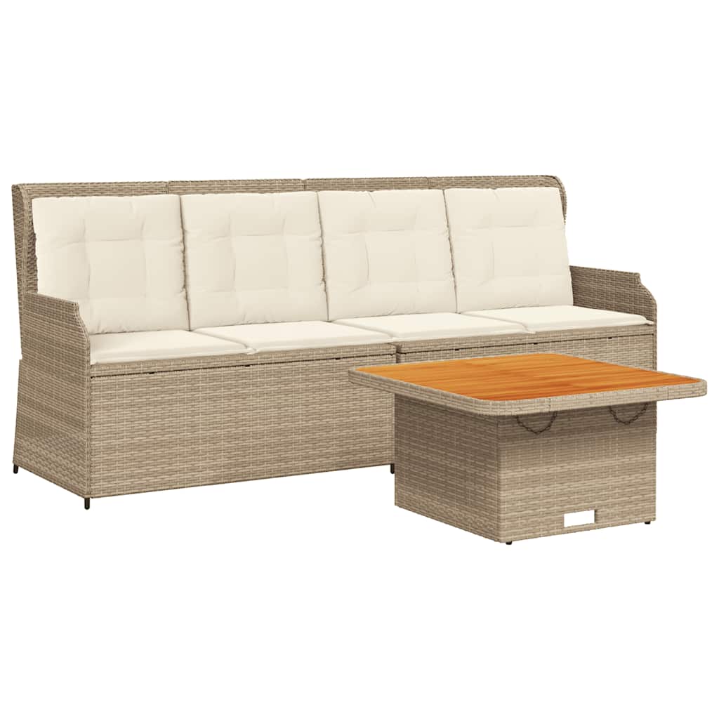 vidaXL 3-Piece Lounge Set with Cushions Poly Rattan Black