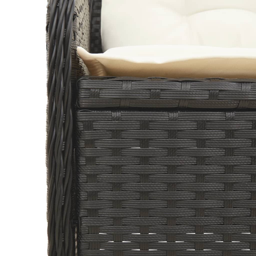 vidaXL 7-delige Loungeset met kussens poly rattan grijs