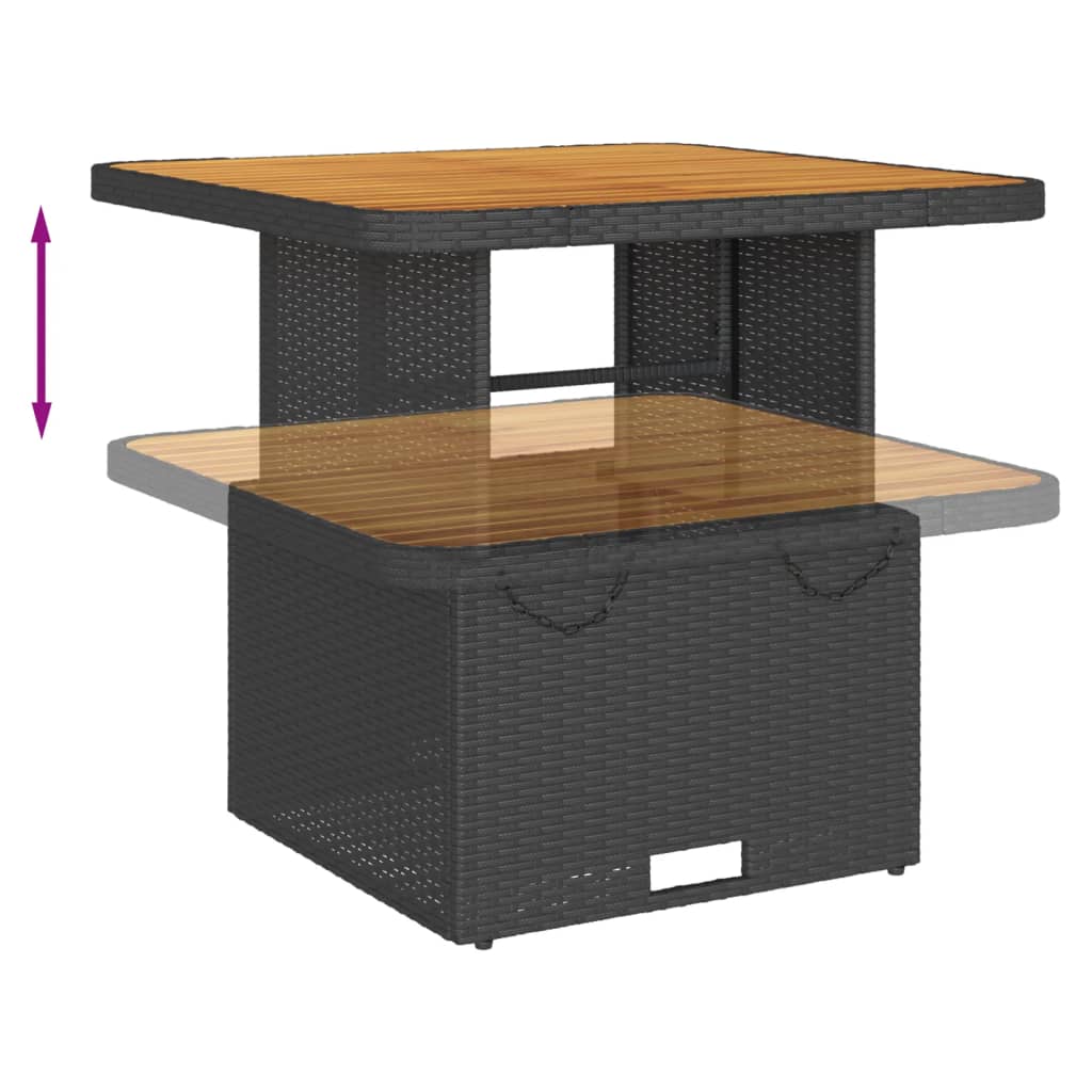 vidaXL 7-delige Loungeset met kussens poly rattan grijs