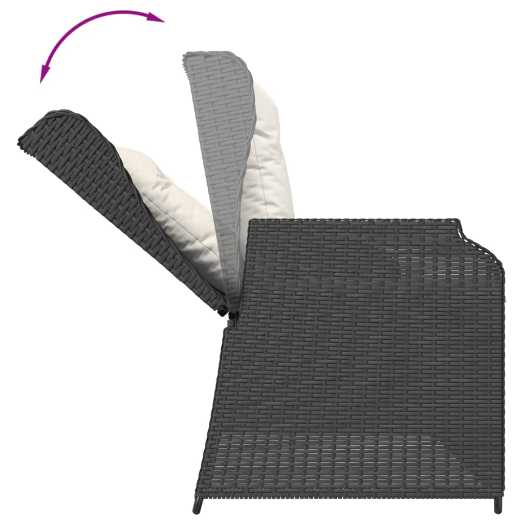 vidaXL 7-delige Loungeset met kussens poly rattan grijs