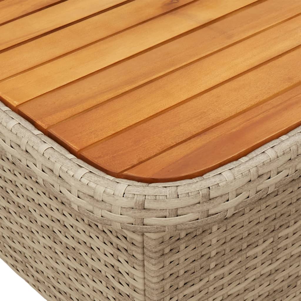vidaXL 6-delige Loungeset met kussens poly rattan beige