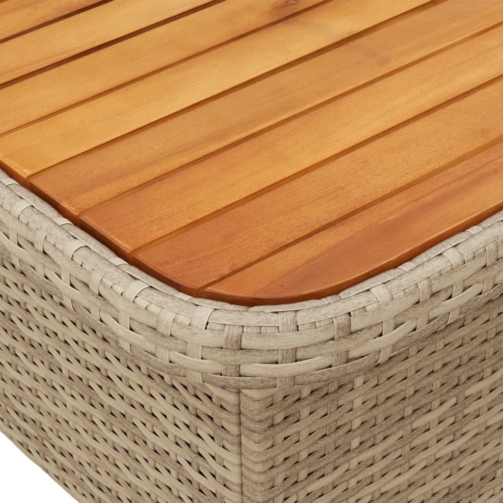 vidaXL 5-delige Loungeset met kussens poly rattan beige