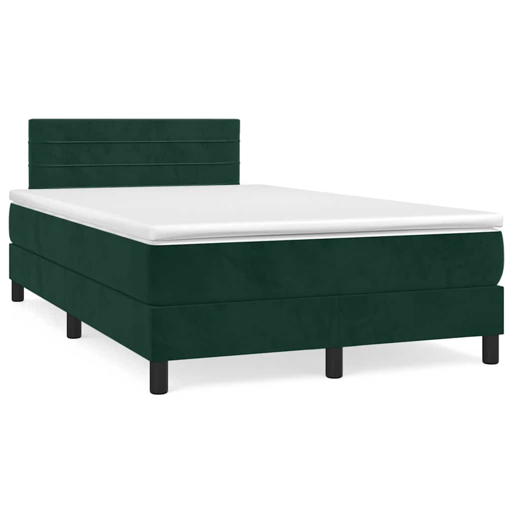 vidaXL Boxspring met matras fluweel donkergrijs 90x200 cm