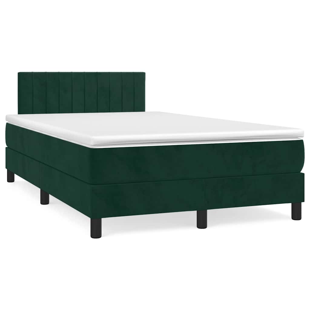 vidaXL Boxspring met matras fluweel donkergrijs 140x200 cm