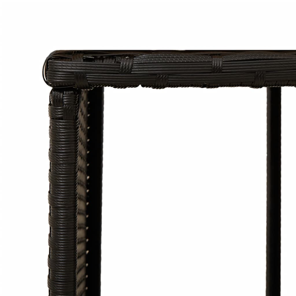 vidaXL Hottub-ombouw poly rattan en massief acaciahout zwart