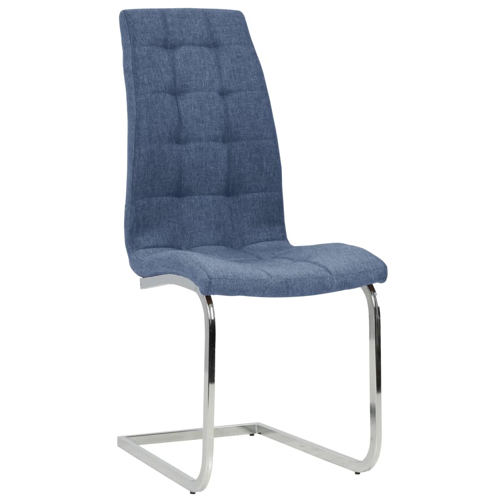 vidaXL Eetkamerstoelen 2 st stof blauw
