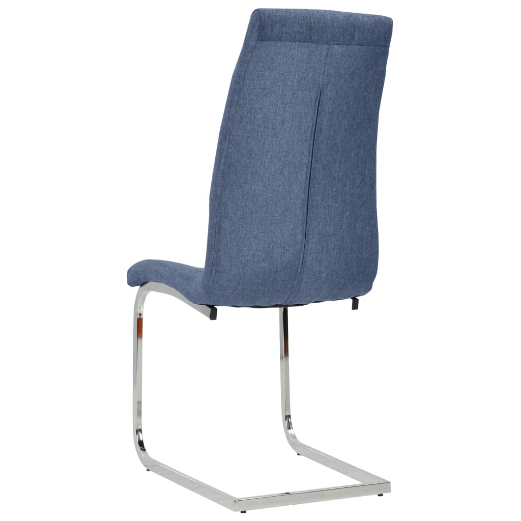 vidaXL Eetkamerstoelen 2 st stof blauw