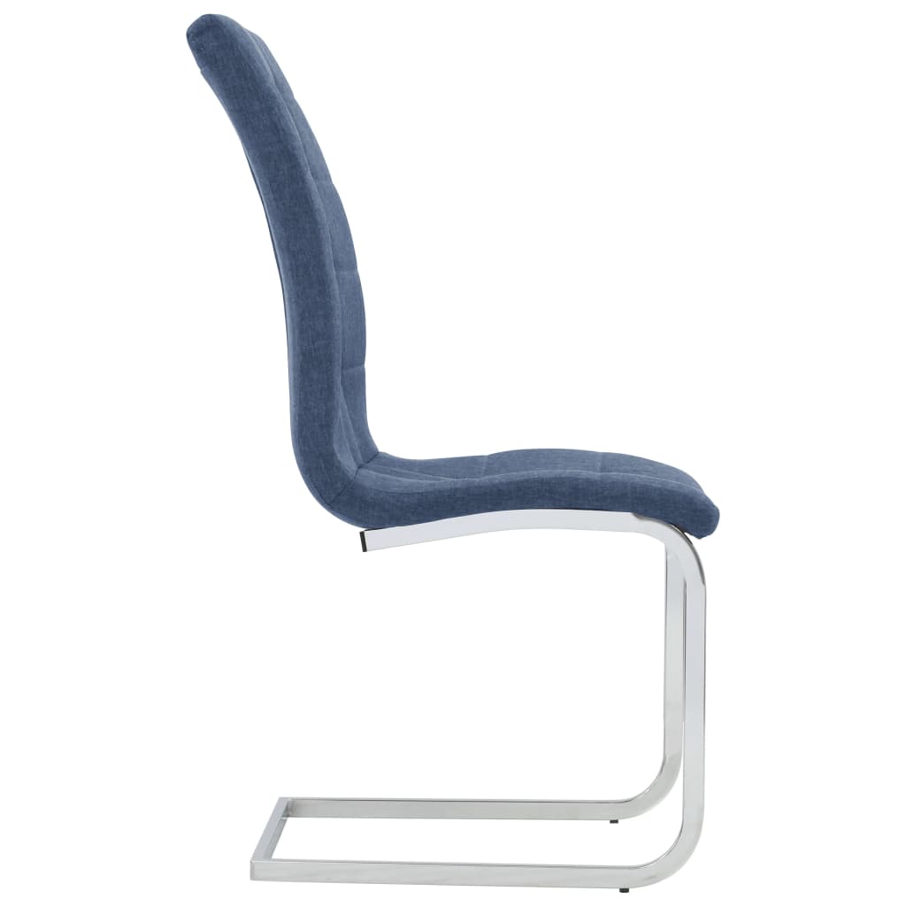vidaXL Eetkamerstoelen 2 st stof blauw