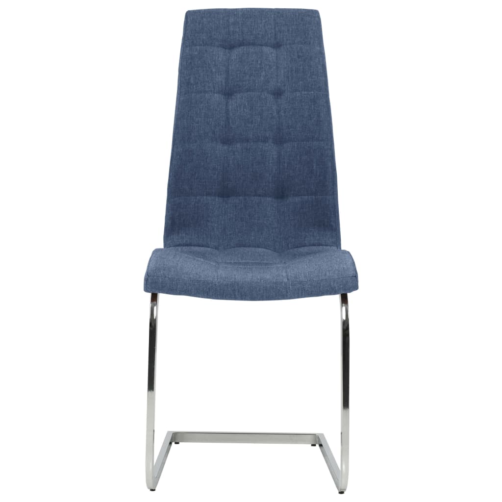 vidaXL Eetkamerstoelen 2 st stof blauw