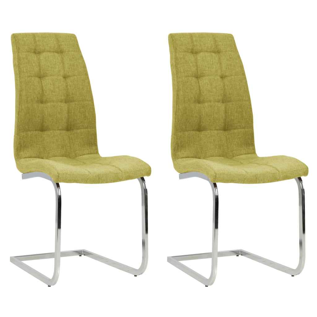 vidaXL Eetkamerstoelen 2 st stof blauw