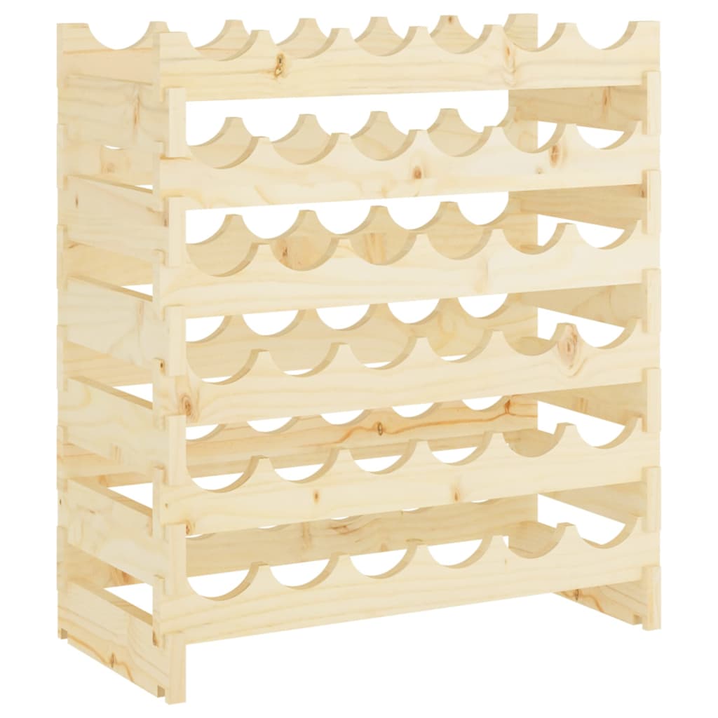 vidaXL Wijnrek 65x29x68 cm massief grenenhout bruin