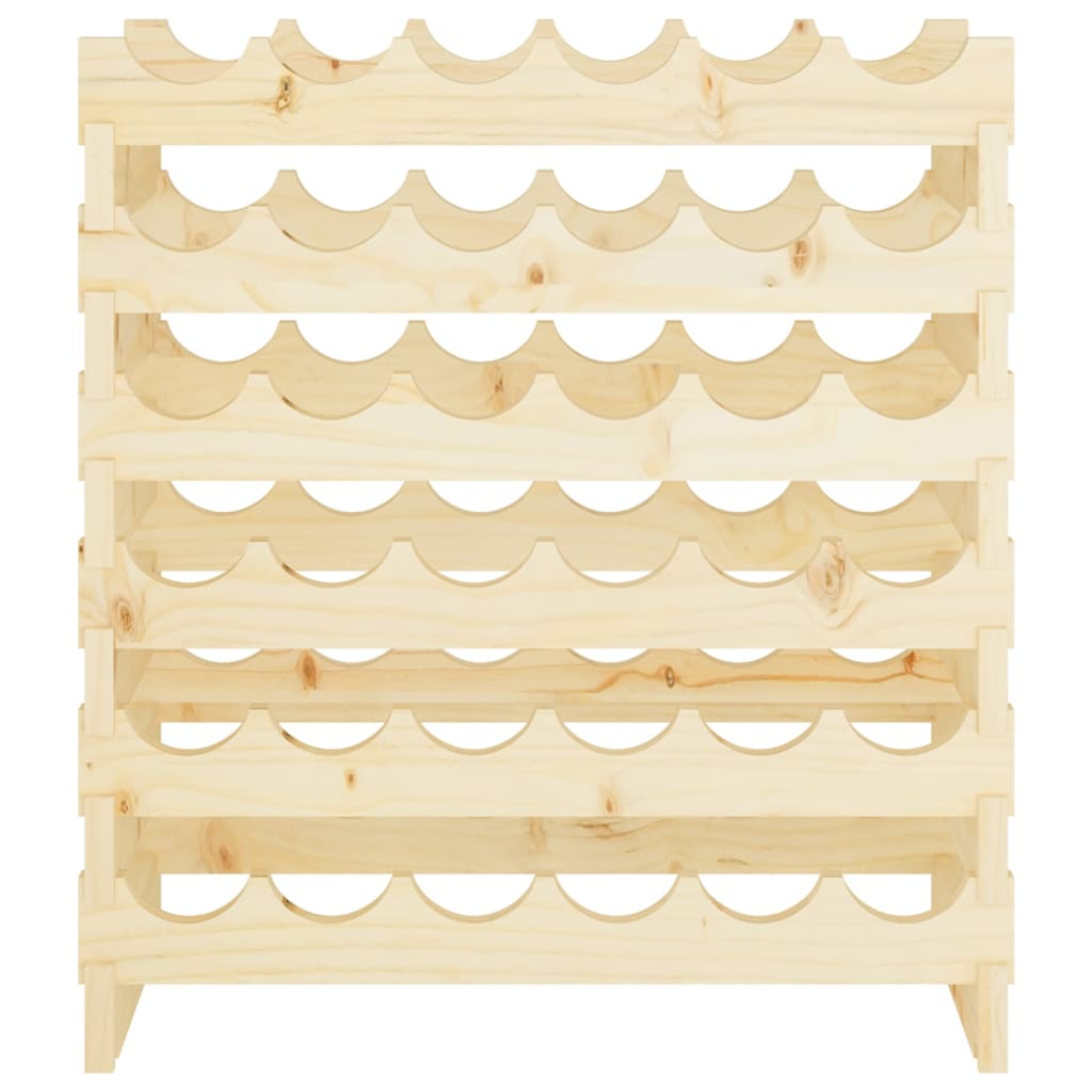 vidaXL Wijnrek 65x29x68 cm massief grenenhout bruin