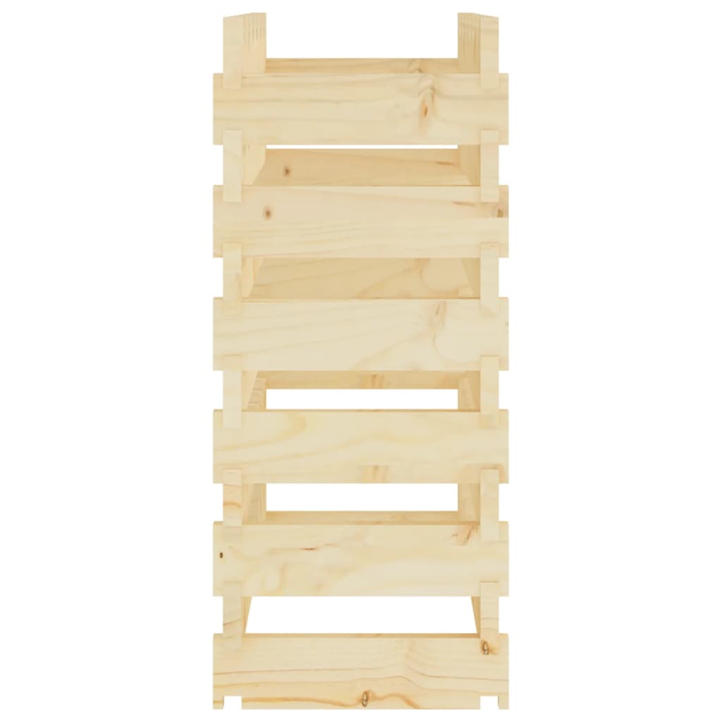 vidaXL Wijnrek 65x29x68 cm massief grenenhout bruin