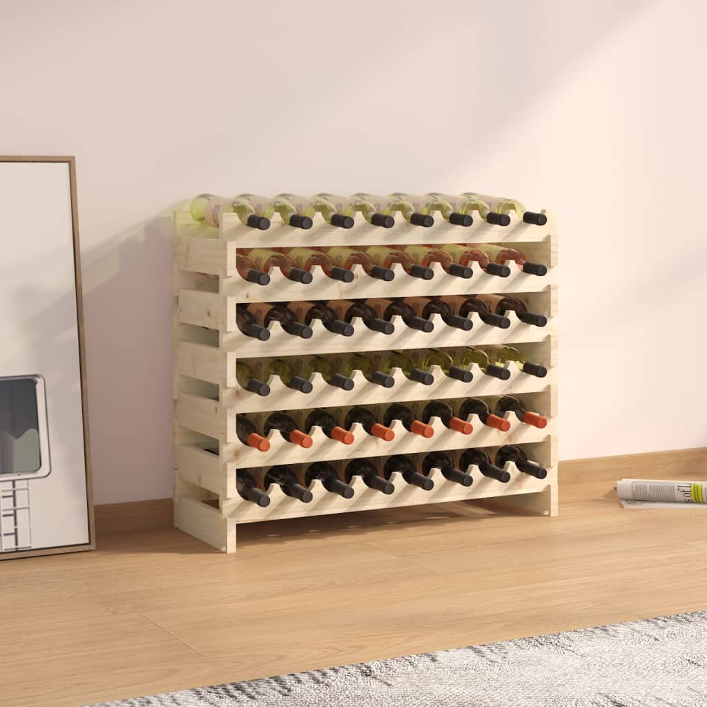 vidaXL Wijnrek 65x29x68 cm massief grenenhout bruin