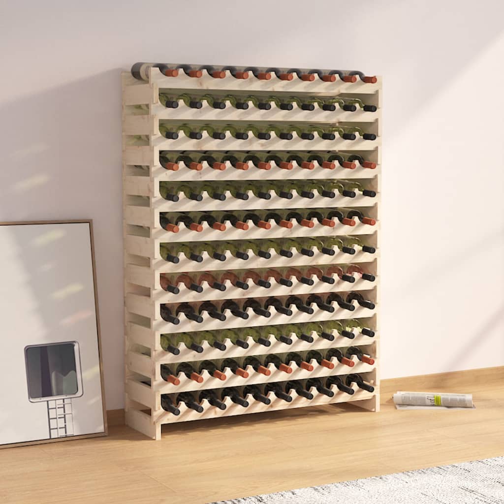vidaXL Wijnrek 65x29x68 cm massief grenenhout bruin
