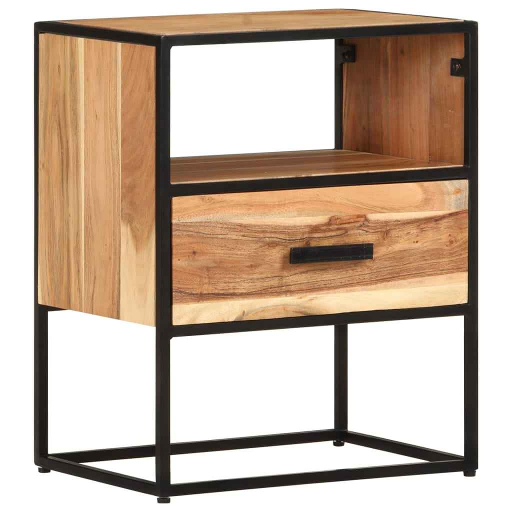 vidaXL Nachtkastje 40x30x50 cm massief acaciahout