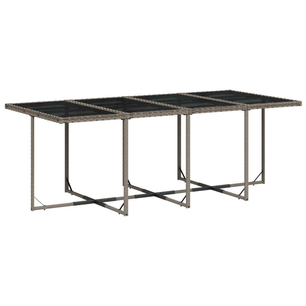 vidaXL 9-delige tuinset met kussens, grijs polyrotan