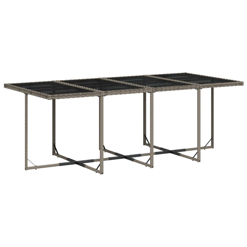 vidaXL 9-delige tuinset met kussens, grijs polyrotan