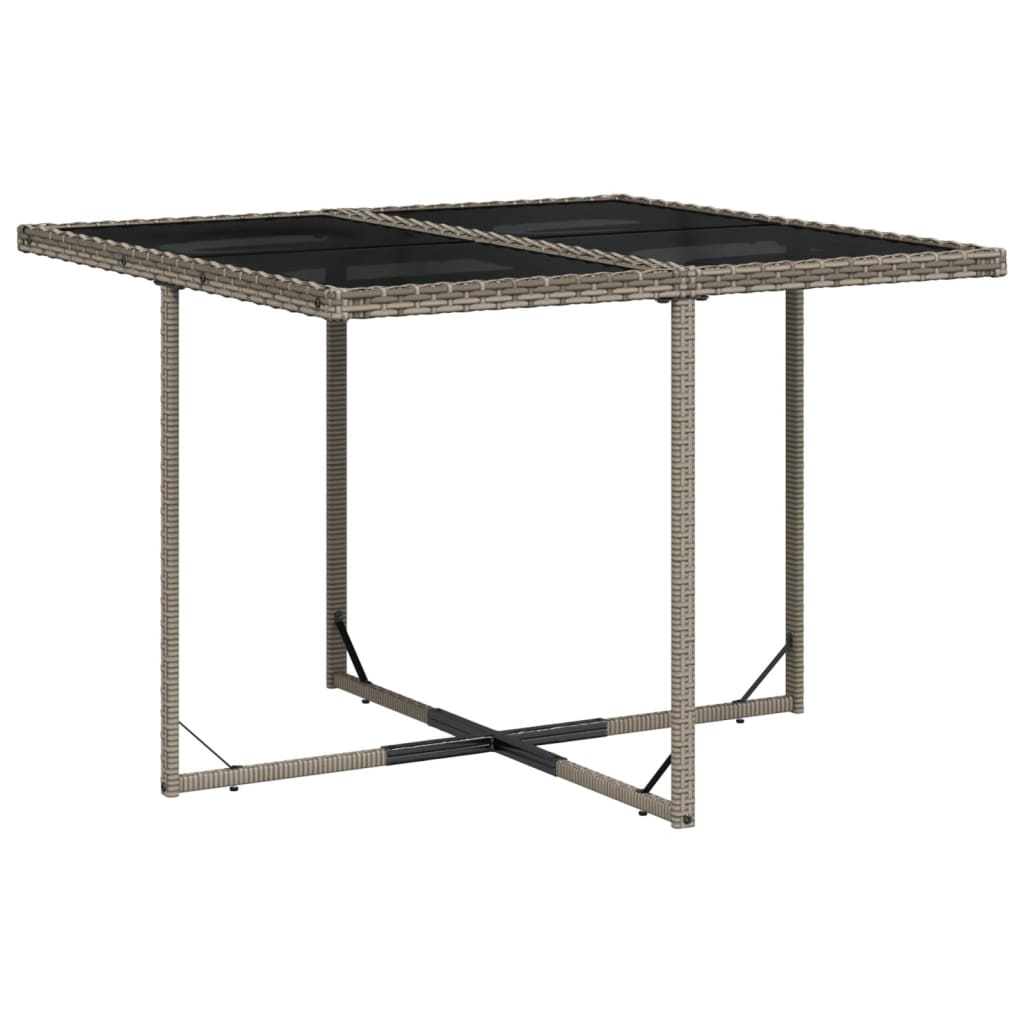 vidaXL 9-delige tuinset met kussens, grijs polyrotan