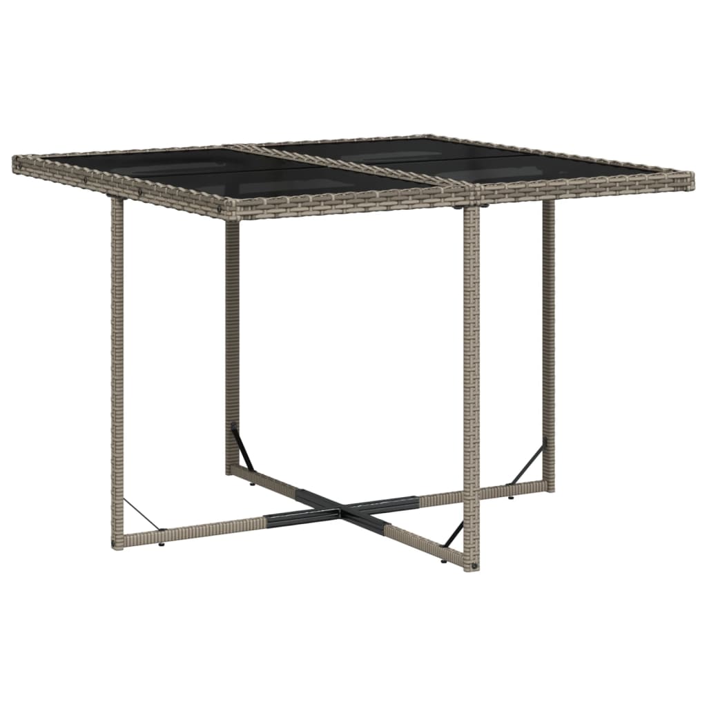 vidaXL 9-delige tuinset met kussens, grijs polyrotan
